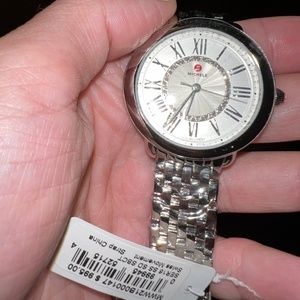 MICHELE Serein Mid Stainless Diamond Dial Watch, 36mm